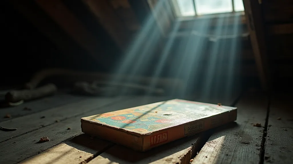 Forgotten board game in a dusty attic