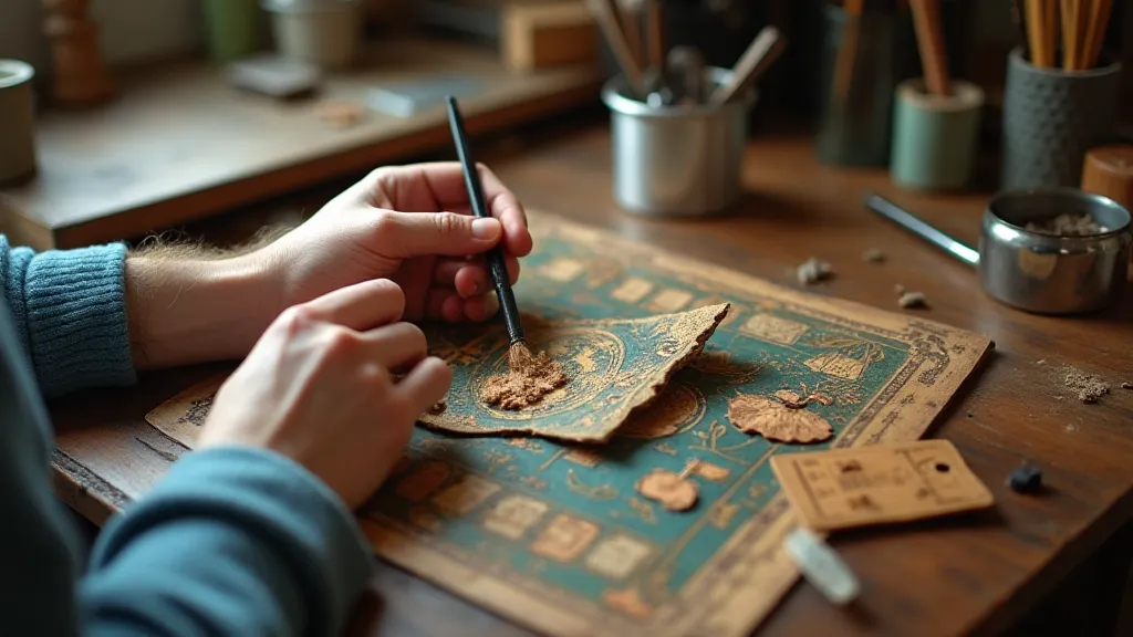Person restoring a game piece