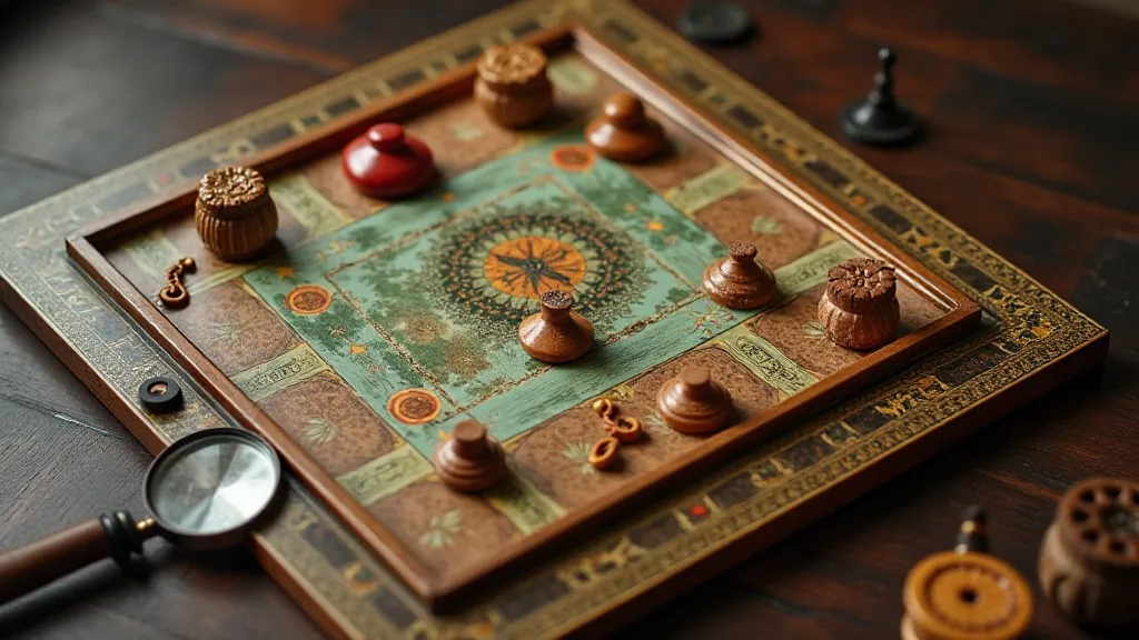 Vintage board game with meticulous restoration details