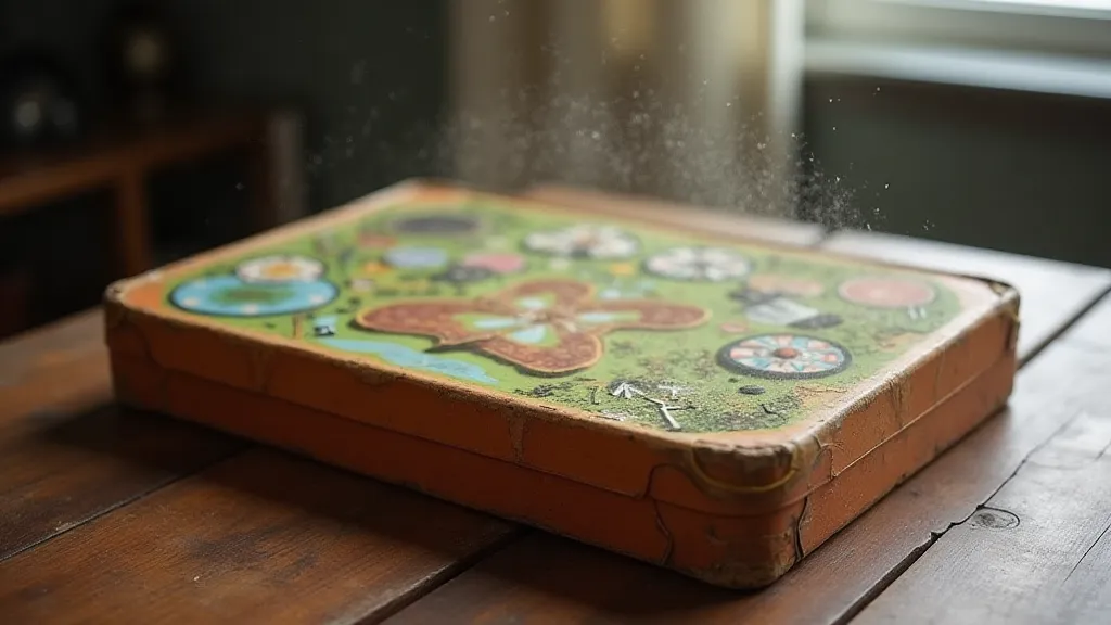 A faded vintage board game box