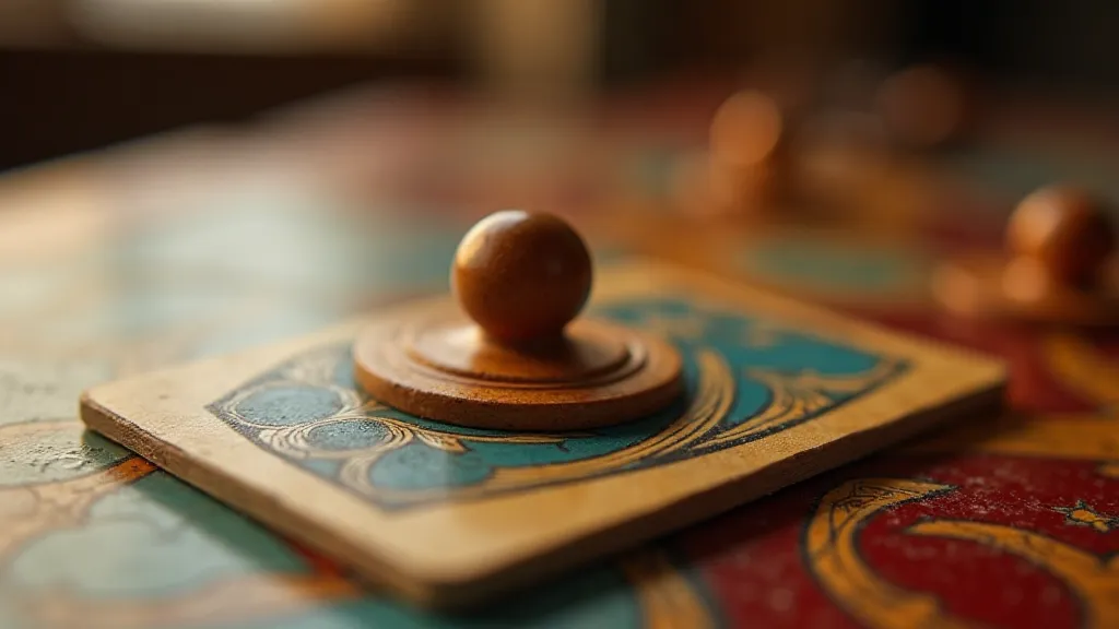 Restored vintage board game component.