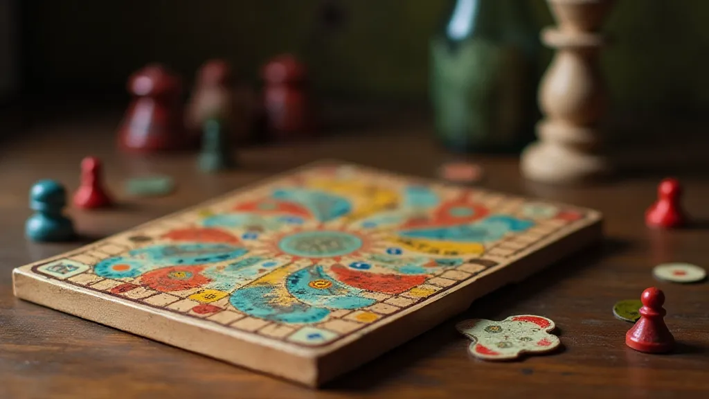 Vintage board game still life