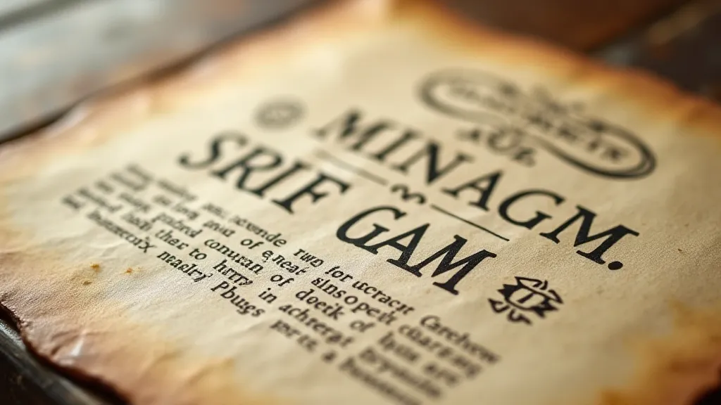 Close-up of aged board game instructions