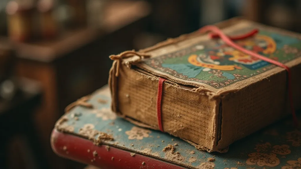 Worn vintage board game box